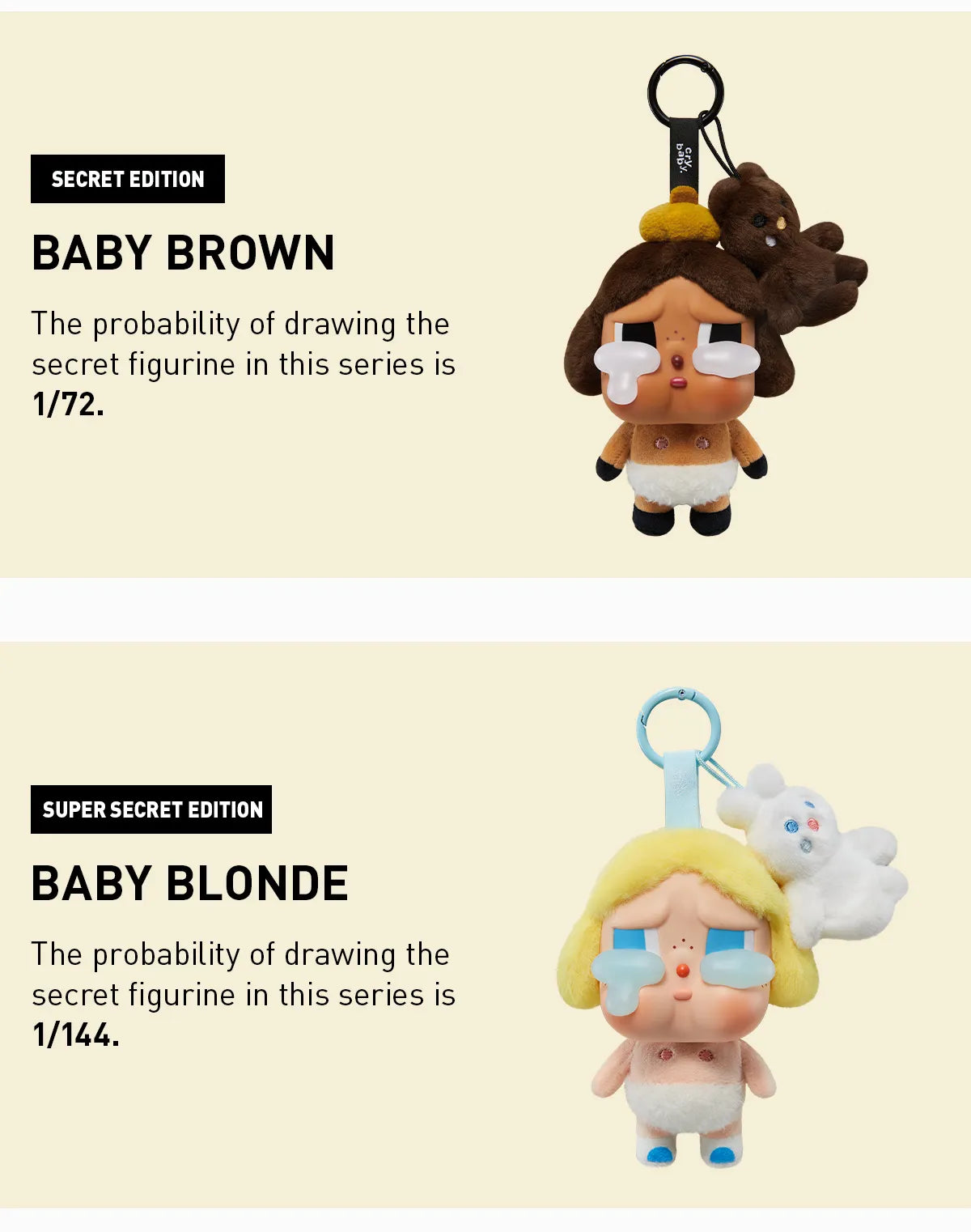 POP MART CRYBABY Crying Again Series-Vinyl Face Plush Blind Box