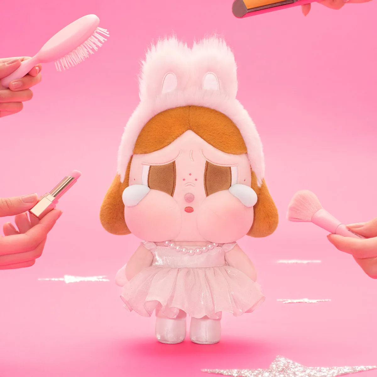 Pop mart CRYBABY SHINY SHINY SERIES-Plush Doll (Pink)