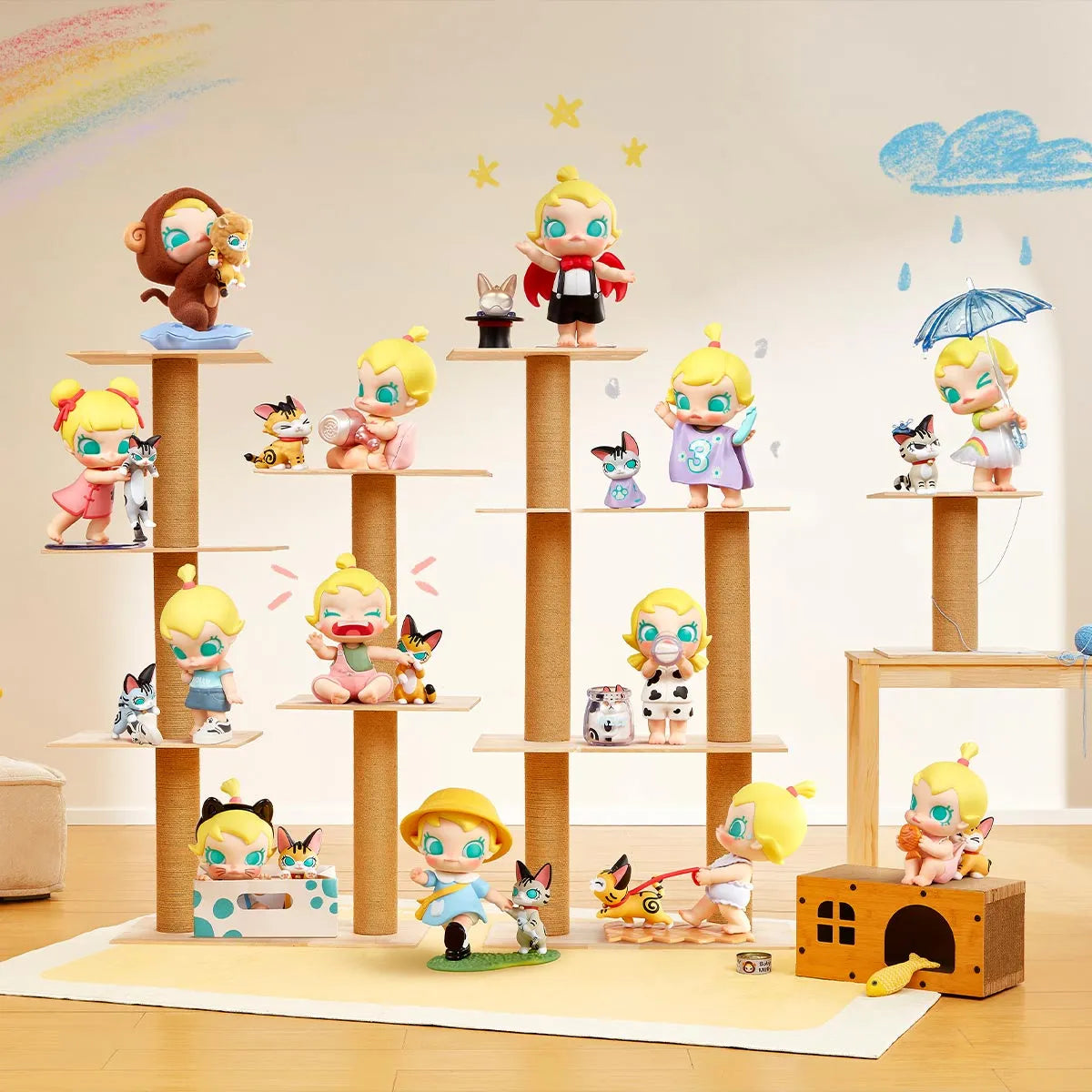Pop mart Baby Molly & Baby Tabby Series Figures