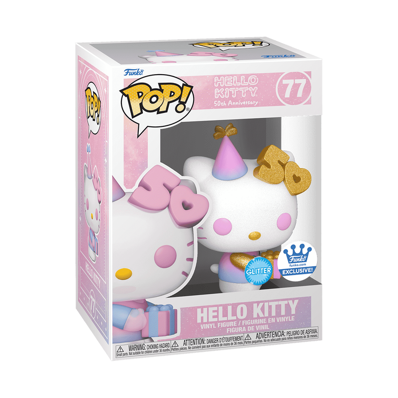 POP! HELLO KITTY WITH PRESENT (50TH ANNIVERSARY) (GLITTER)