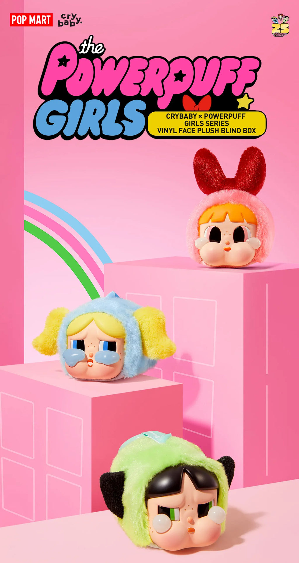 CRYBABY X Powerpuff Girls Series Vinyl Face Plush Blind Box