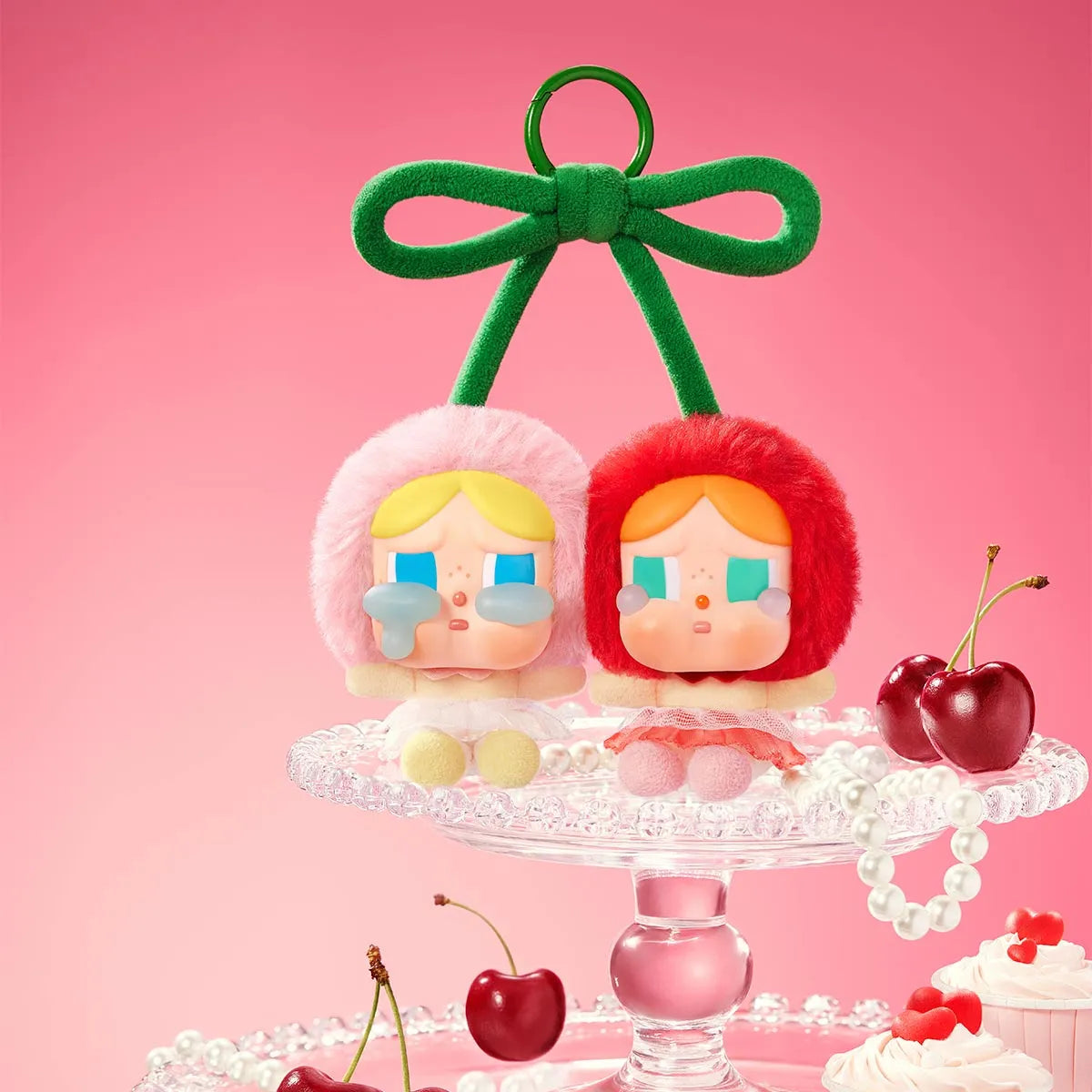 POP MART CRYBABY Crying For Love Series-Vinyl Plush Hanging Card (Love You Cherry Much)
