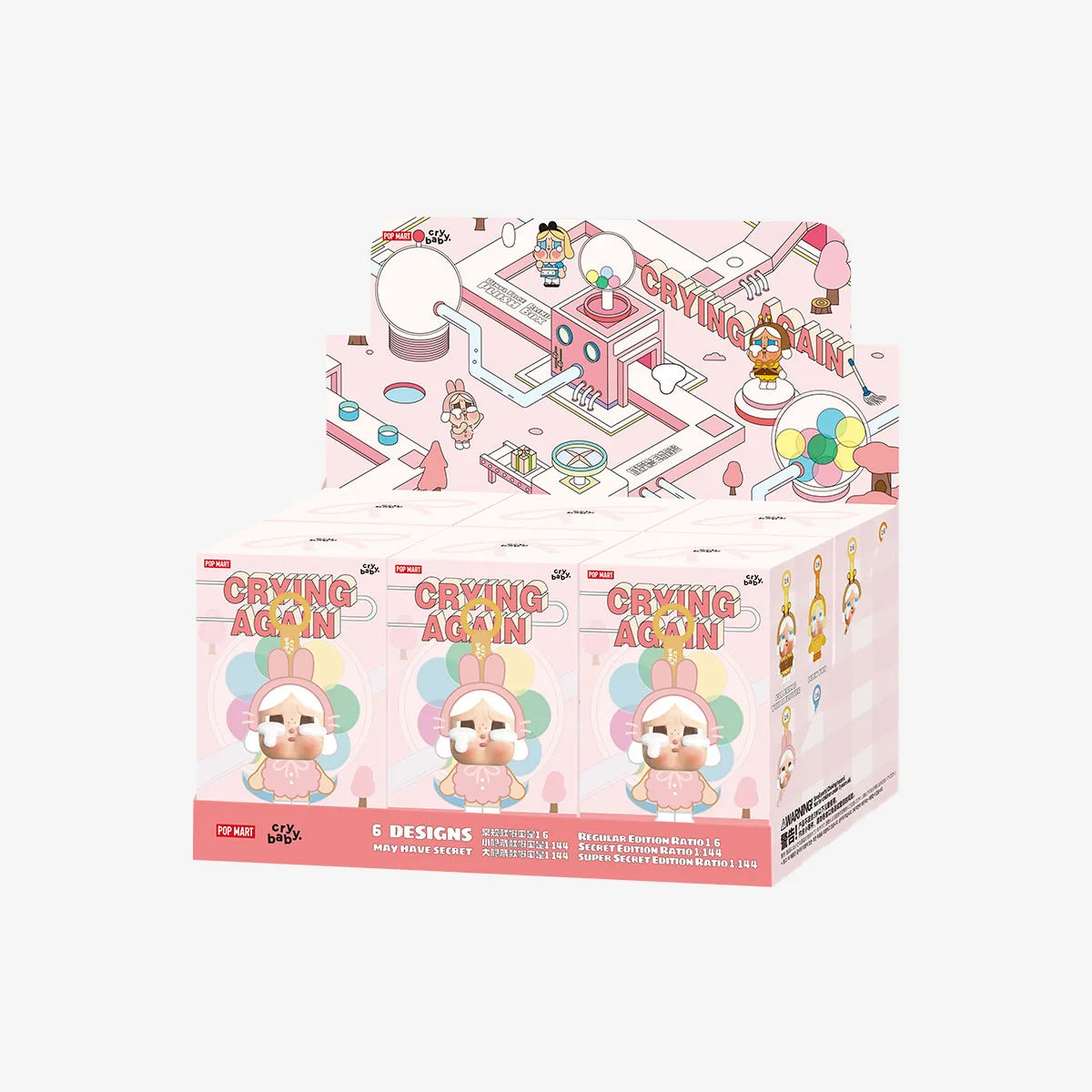 POP MART CRYBABY Crying Again Series-Vinyl Face Plush Blind Box