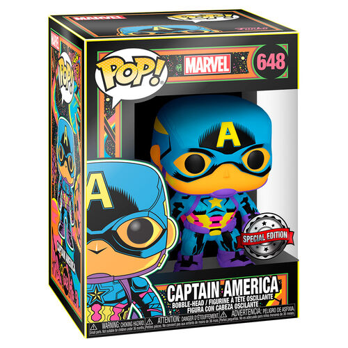 Pop! Captain America (BLACK LIGHT)